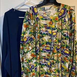 Uniform lab/scrub jackets navy/halloween 5xl